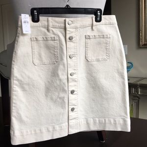 Off white jean skirt